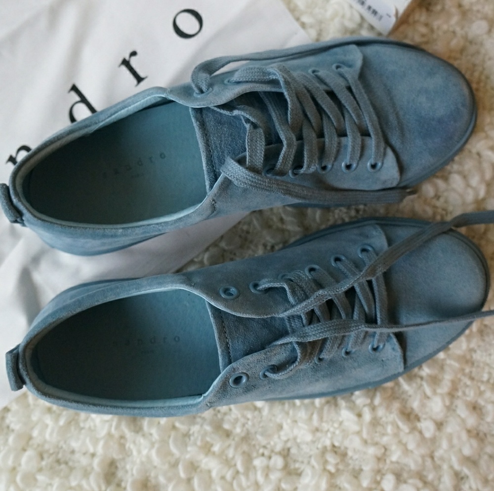 NWT Sandro suede sneakers